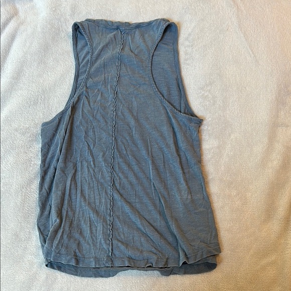 Splendid Blue Sleeveless Deep Cut Tank Relaxed Fit - Picture 4 of 4